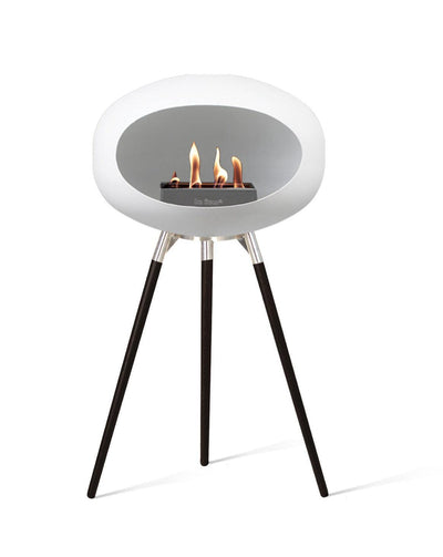 Le Feu Dome Ground Wood High Indoor/Outdoor Fireplace - White-Patio Pelican