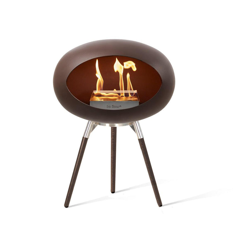 Le Feu Dome Ground Wood Low Indoor/Outdoor Fireplace - Mocca-Patio Pelican