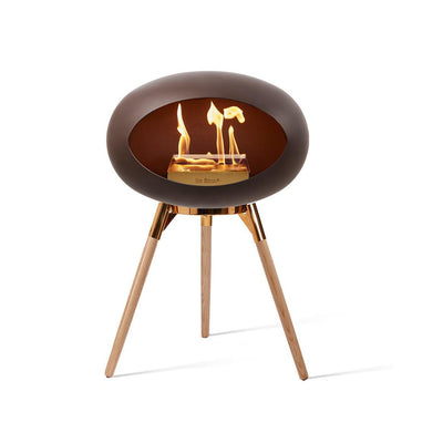 Le Feu Dome Ground Wood Low Indoor/Outdoor Fireplace - Mocca-Patio Pelican