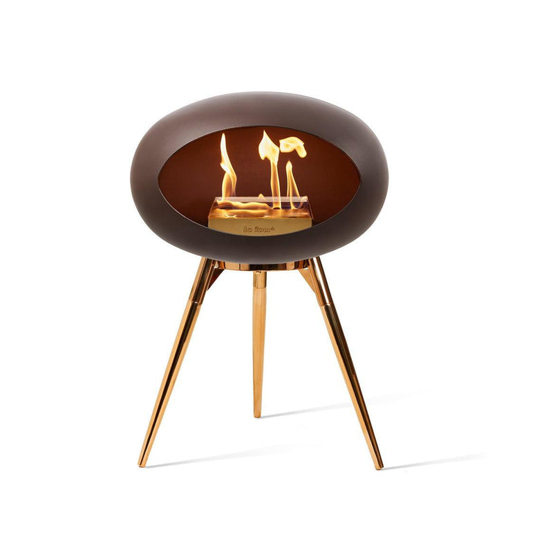 Le Feu Dome Ground Wood Low Indoor/Outdoor Fireplace - Mocca-Patio Pelican