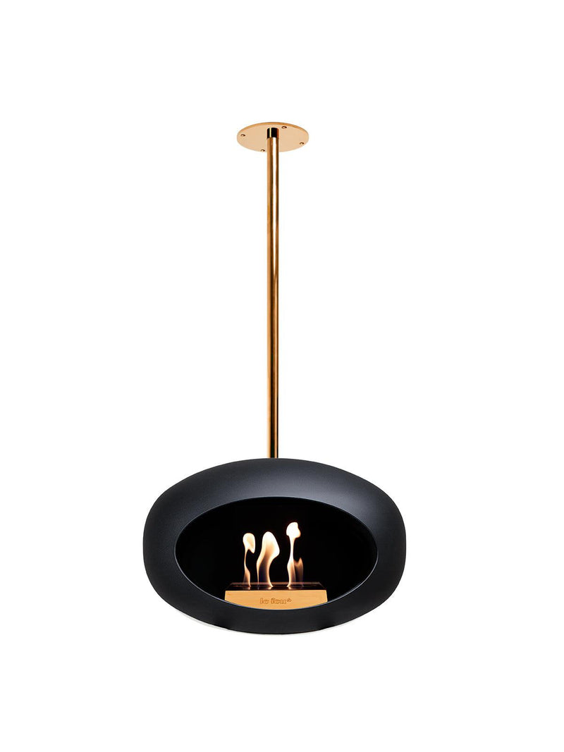 Le Feu Dome Sky Indoor/Outdoor Fireplace - Black-Patio Pelican