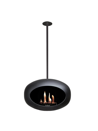 Le Feu Dome Sky Indoor/Outdoor Fireplace - Black-Patio Pelican