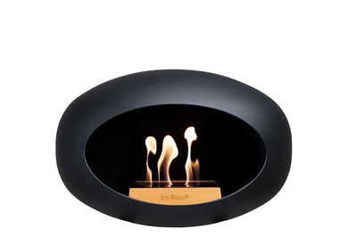 Le Feu Dome Wall Indoor/Outdoor Fireplace - Black-Patio Pelican