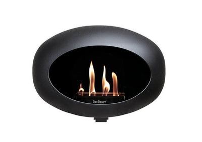 Le Feu Dome Wall Indoor/Outdoor Fireplace - Black-Patio Pelican