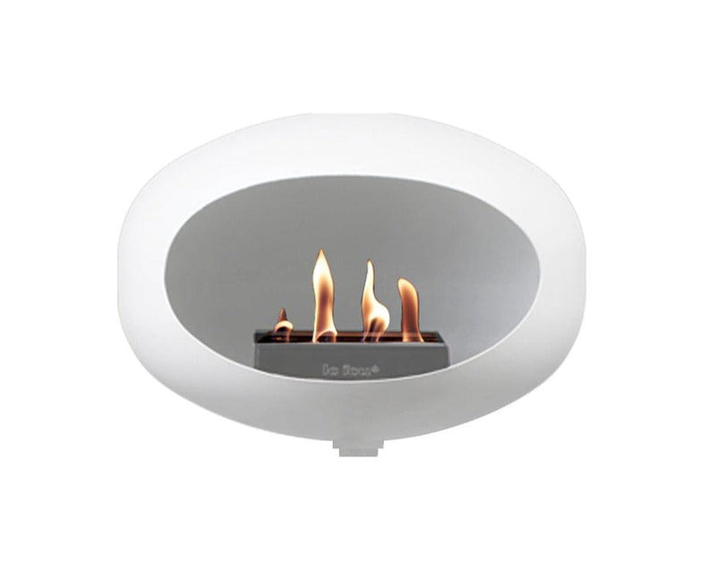 Le Feu Dome Wall Indoor/Outdoor Fireplace - White-Patio Pelican