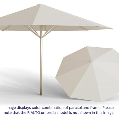 May Parasols 11' 6" x 11' 6" Duo Rialto Square Umbrella-Patio Pelican