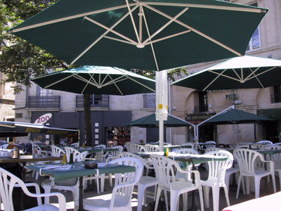 May Parasols 11' 6" x 11' 6" Duo Rialto Square Umbrella-Patio Pelican