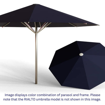 May Parasols 13' 1" Quad Rialto Round Umbrella-Patio Pelican