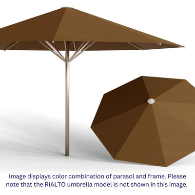 May Parasols 13' 1" Single Rialto Round Umbrella-Patio Pelican