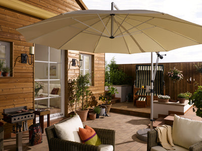 May Parasols 8' 2" Mezzo Round Umbrella-Patio Pelican