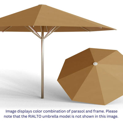 May Parasols 9' 10" x 9' 10" Duo Rialto Square Umbrella-Patio Pelican