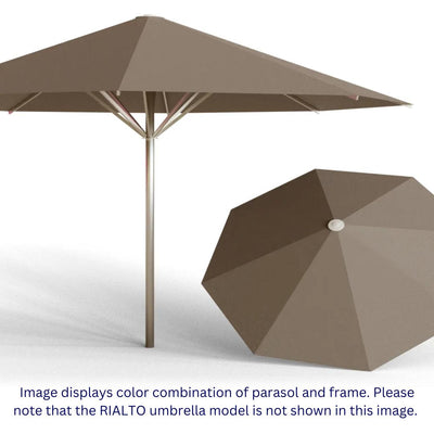 May Parasols 9' 4" x 9' 4" Duo Rialto Square Umbrella-Patio Pelican
