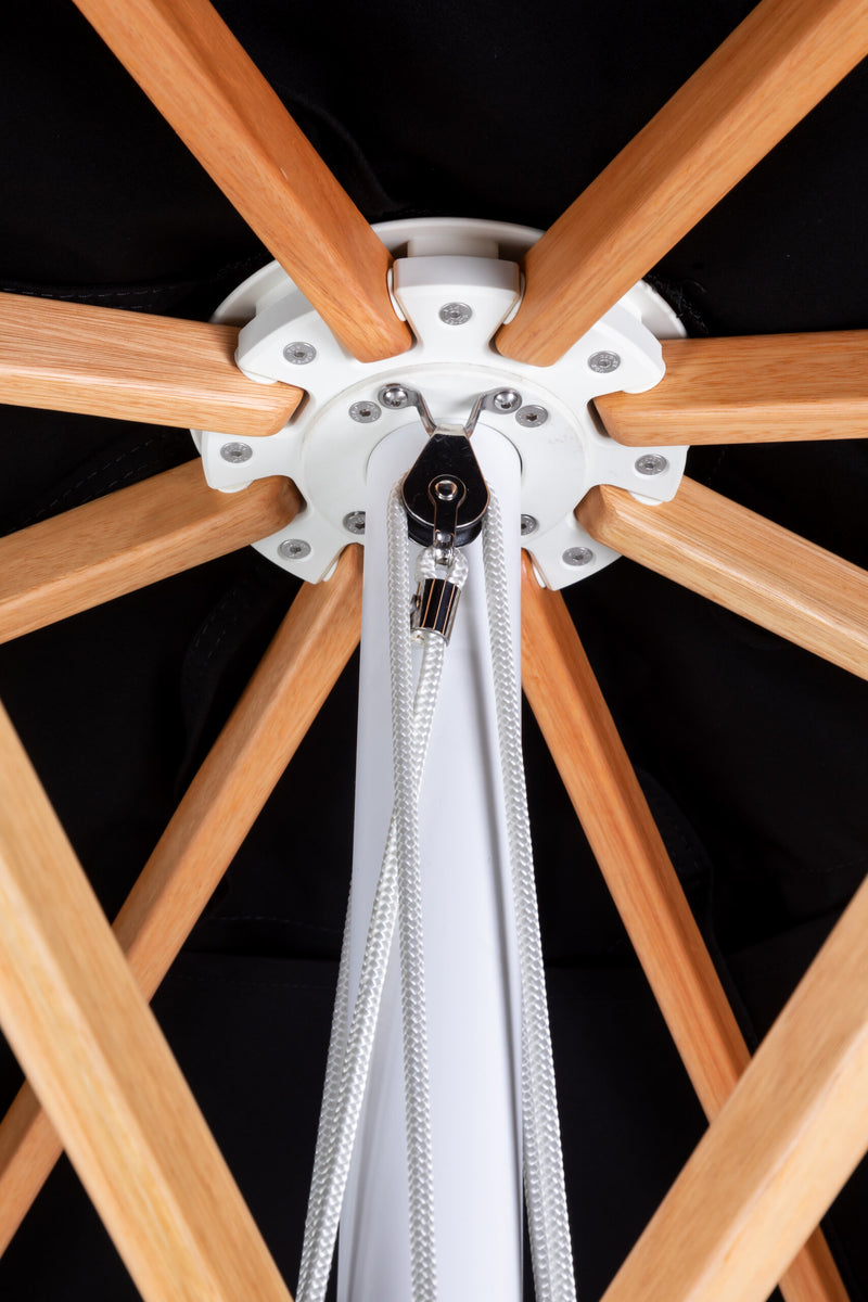 Pacific Center Pole Square Umbrella - Woodline Shade Solutions-Patio Pelican