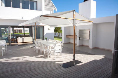 Papillon Dual Post Patio Umbrella - Woodline Shade Solutions-Patio Pelican