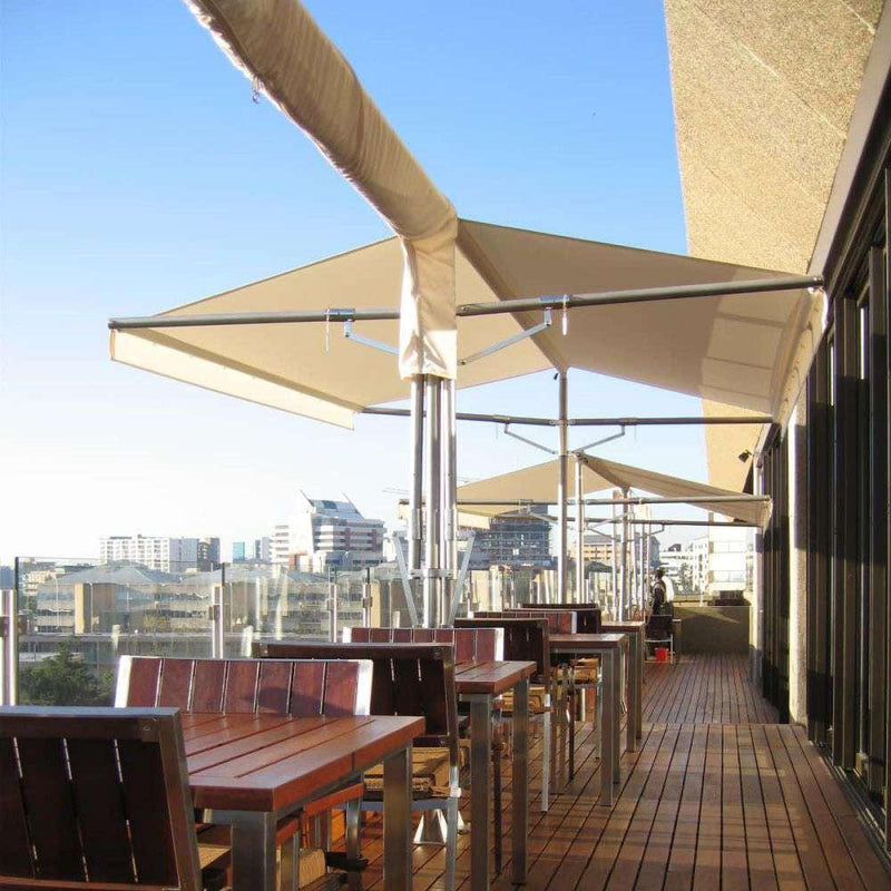 Papillon Dual Post Patio Umbrella - Woodline Shade Solutions-Patio Pelican