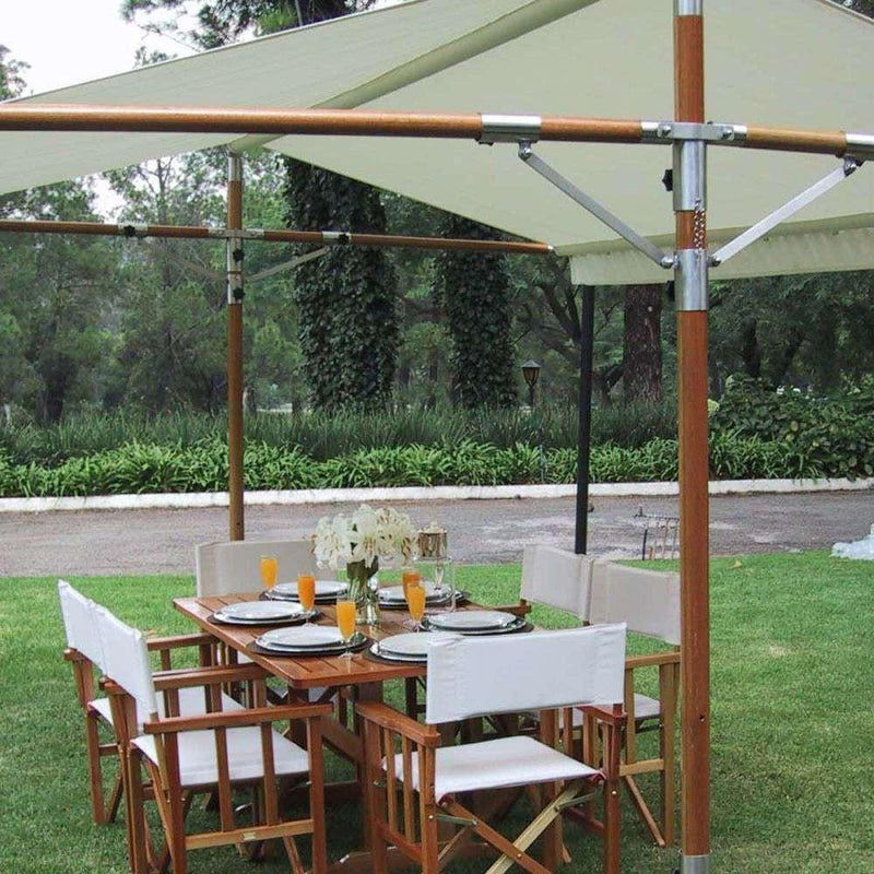 Papillon Dual Post Patio Umbrella - Woodline Shade Solutions-Patio Pelican