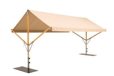 Papillon Dual Post Patio Umbrella - Woodline Shade Solutions-Patio Pelican