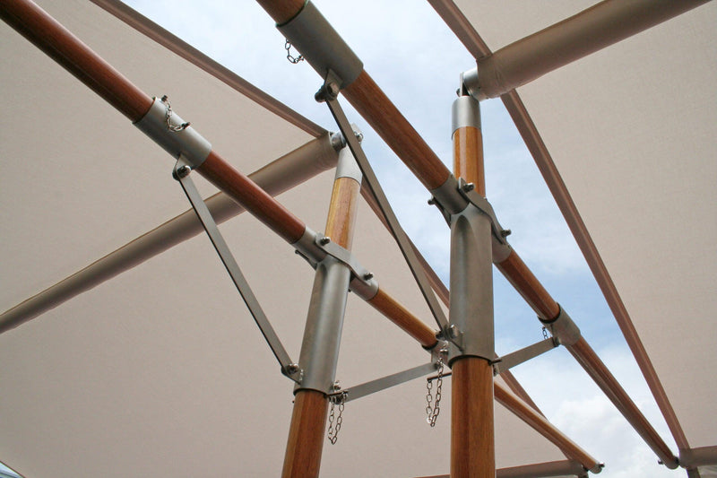 Papillon Dual Post Patio Umbrella - Woodline Shade Solutions-Patio Pelican