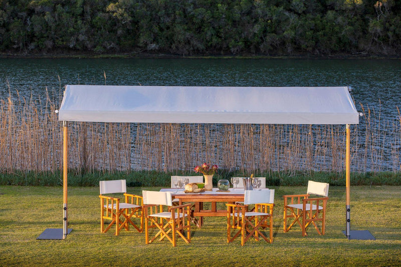 Papillon Dual Post Patio Umbrella - Woodline Shade Solutions-Patio Pelican