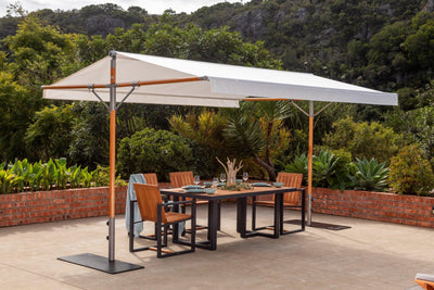 Papillon Dual Post Patio Umbrella - Woodline Shade Solutions-Patio Pelican