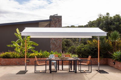 Papillon Dual Post Patio Umbrella - Woodline Shade Solutions-Patio Pelican