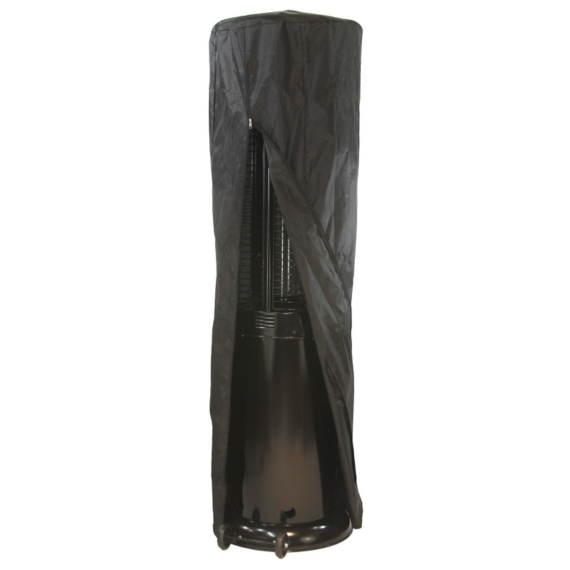 RADtec 80" Ellipse Flame Propane Patio Heater - Black with Clear Glass-Patio Pelican