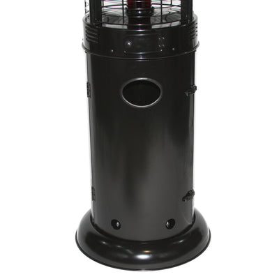 RADtec 80" Ellipse Flame Propane Patio Heater - Black with Ruby Glass-Patio Pelican