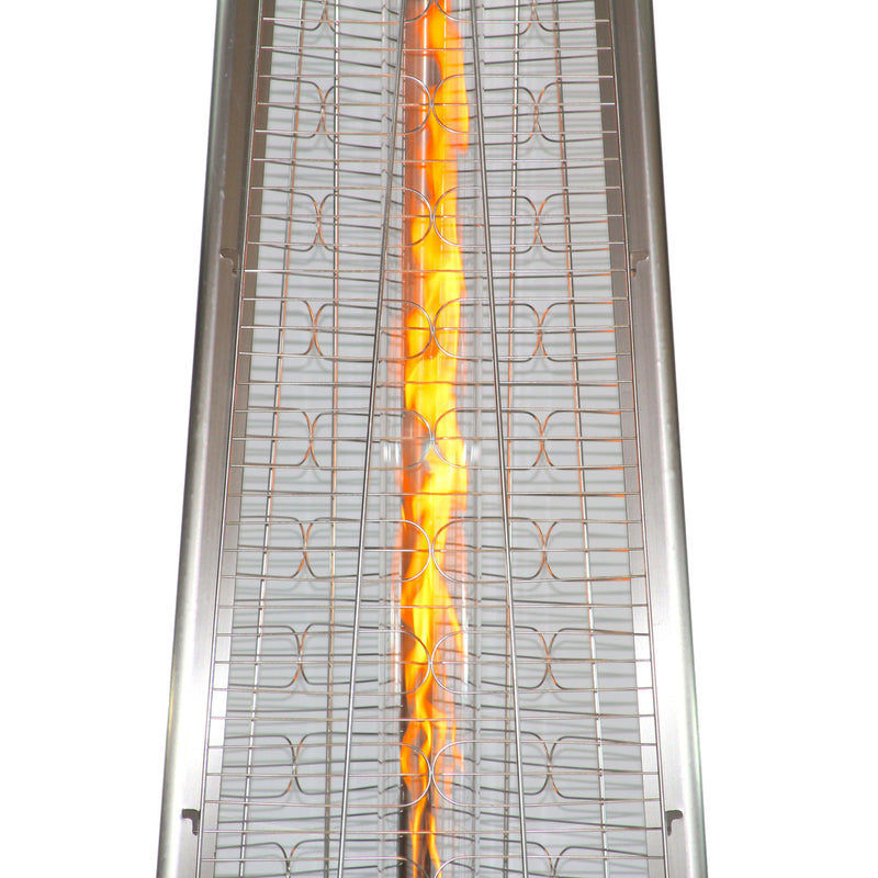 RADtec 93" Pyramid Flame Natural Gas Patio Heater - Stainless Steel-Patio Pelican