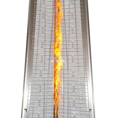 RADtec 93" Pyramid Flame Propane Patio Heater - Stainless Steel-Patio Pelican