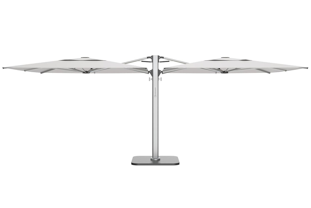 Shademaker Gemini 10' Square Dual Sidepost Umbrella – Patio Pelican
