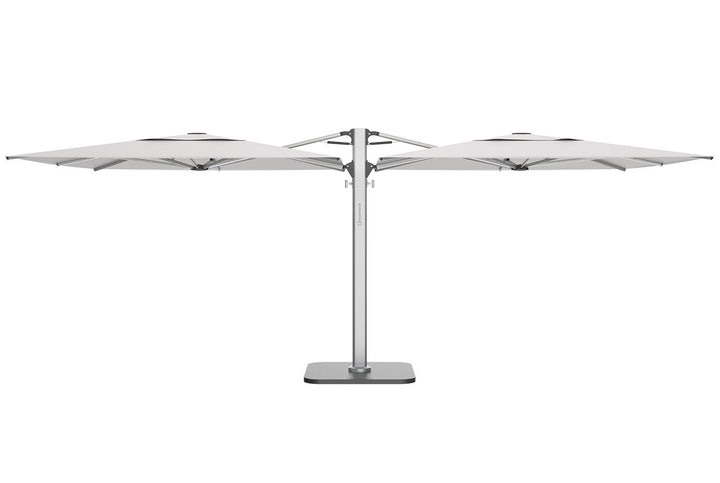 Shademaker Gemini 10' Square Dual Sidepost Umbrella – Patio Pelican