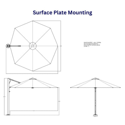 Shadowspec Serenity™ Rotating Cantilever Umbrella - Octagon 13'-Patio Pelican