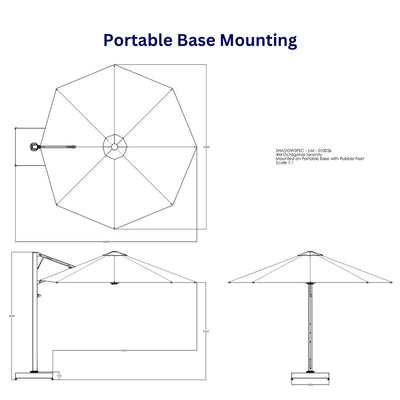 Shadowspec Serenity™ Rotating Cantilever Umbrella - Octagon 13'-Patio Pelican