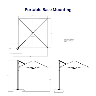 Shadowspec Serenity™ Rotating Cantilever Umbrella - Square 10'-Patio Pelican