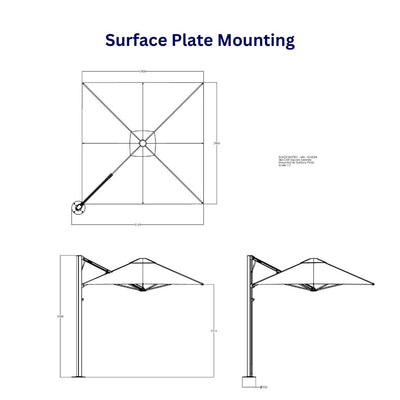 Shadowspec Serenity™ Rotating Cantilever Umbrella - Square 10'-Patio Pelican