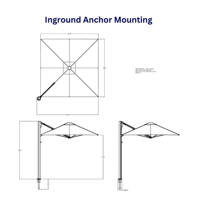 Shadowspec Serenity™ Rotating Cantilever Umbrella - Square 10'-Patio Pelican