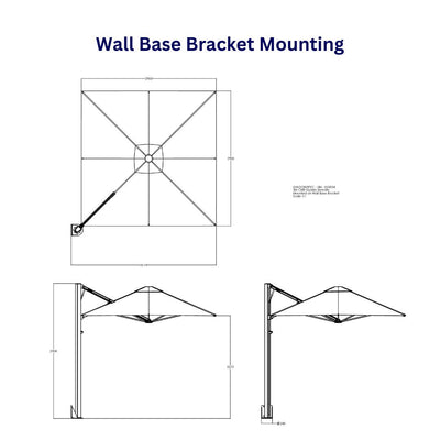 Shadowspec Serenity™ Rotating Cantilever Umbrella - Square 10'-Patio Pelican