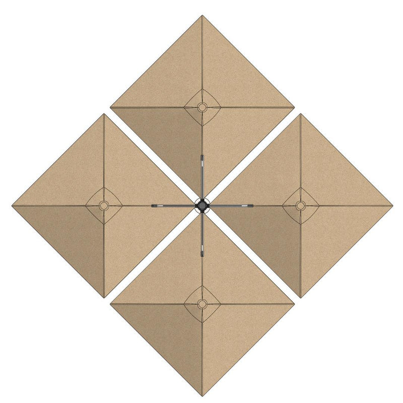 Shadowspec Unity Cantilever Umbrella - Square Quattro 10’-Patio Pelican