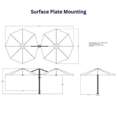 Shadowspec Unity™ Cantilever Umbrella - Octagon Duo 13’-Patio Pelican