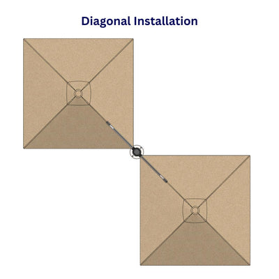 Shadowspec Unity™ Cantilever Umbrella - Square Duo 10’-Patio Pelican