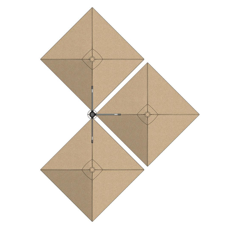 Shadowspec Unity™ Cantilever Umbrella - Square Trio 10’-Patio Pelican