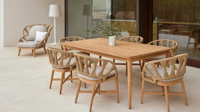 Skyline Design Krabi Rectangular Teak Dining Table-Patio Pelican