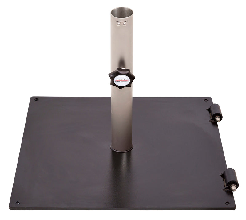 Square Metal Base with Wheels - Woodline Shade Solutions-Patio Pelican