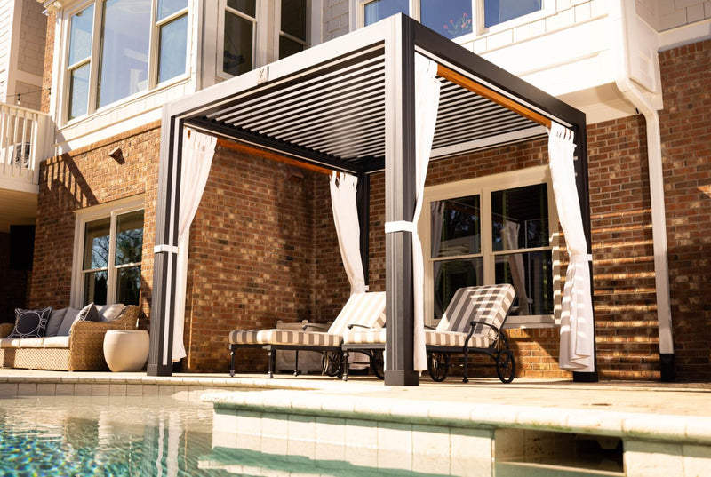 StruXure Sunbrella Curtains & Curtain Rods-Patio Pelican