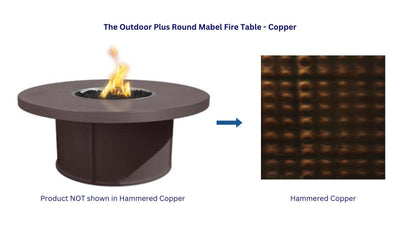 The Outdoor Plus 36" Round Mabel Fire Table - Copper-Patio Pelican
