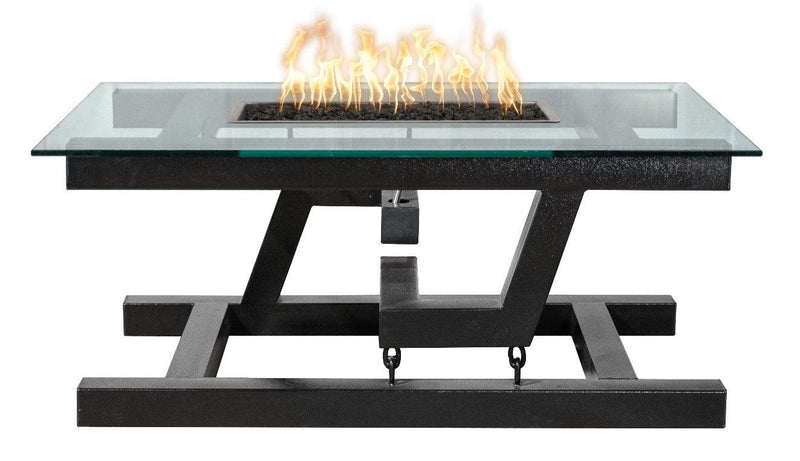 The Outdoor Plus 38" Newton Floating Appearance Fire Table - Powder Coated Metal-Patio Pelican