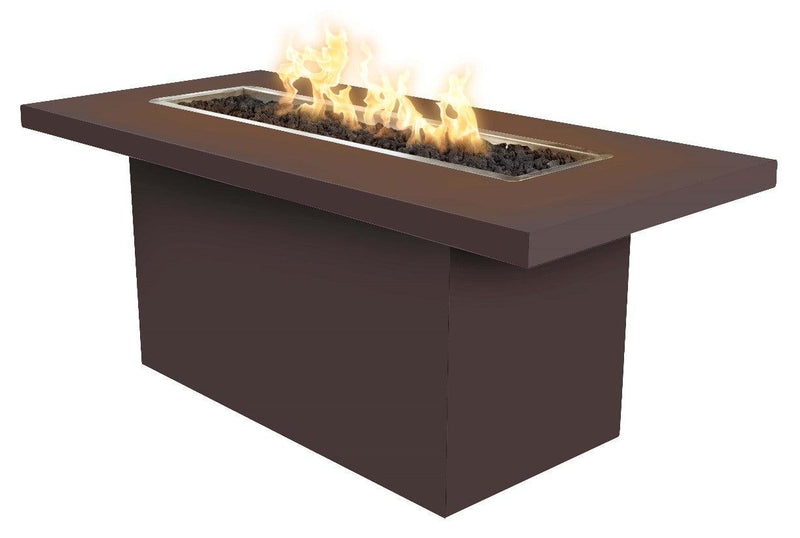 The Outdoor Plus 48" Rectangular Bella Fire Table - Corten Steel-Patio Pelican