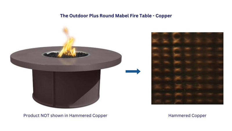 The Outdoor Plus 48" Round Mabel Fire Table - Copper-Patio Pelican