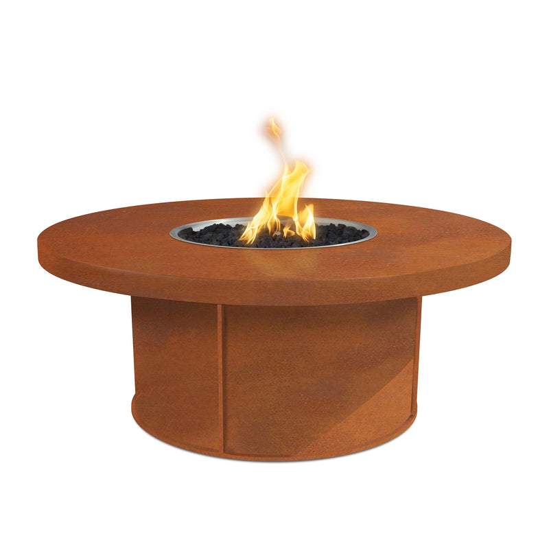 The Outdoor Plus 48" Round Mabel Fire Table - Corten Steel-Patio Pelican