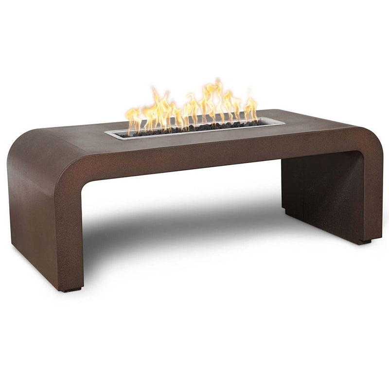The Outdoor Plus 60" Rectangular Calabasas Fire Table - Corten Steel-Patio Pelican